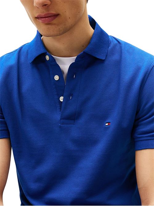 Polo uomo blu elettrico in cotone Tommy Hilfiger | MW0MW17771D03